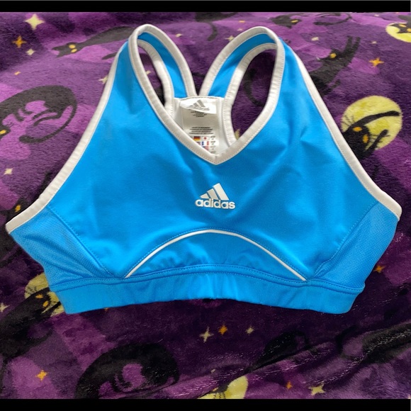 Blue Adidas Sports Bra - Picture 1 of 3
